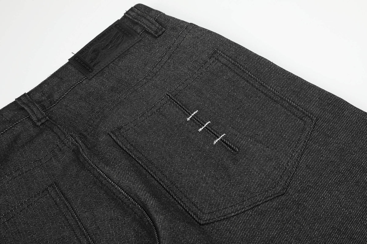 Madxmarx Stitched Detail Wide-Leg Jeans