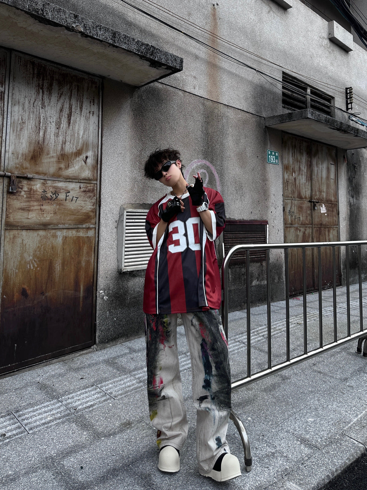 Madxmarx Retro Athletic Stripe Jersey Tee