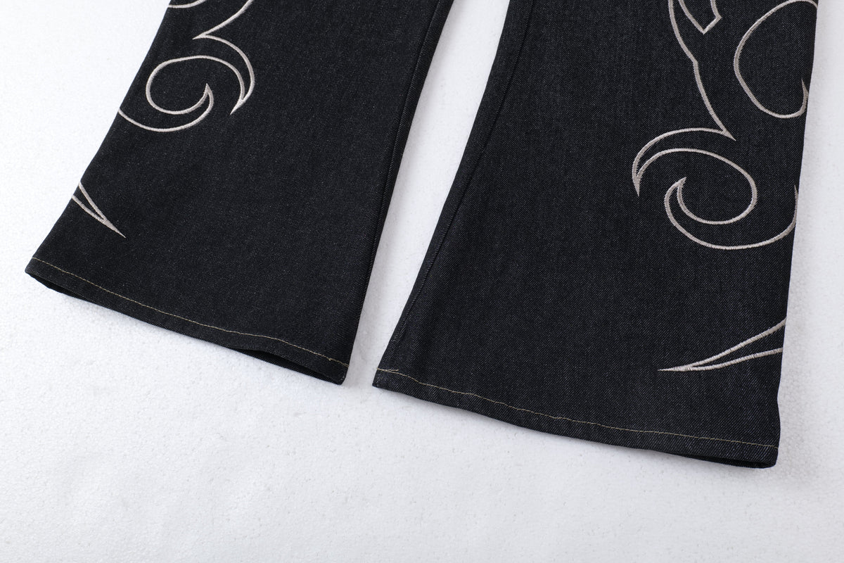 Madxmarx Tribal Embroidered Balloon Jeans