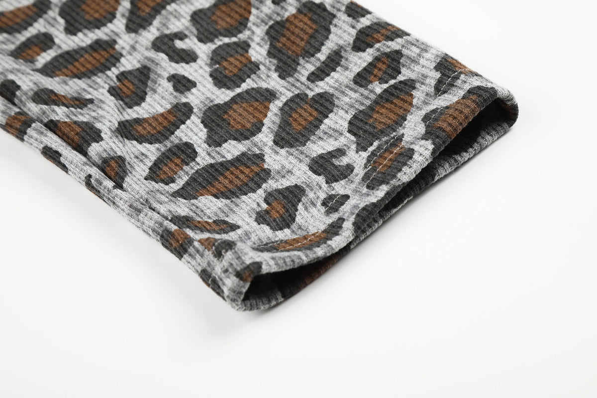 Madxmarx Leopard Raglan Long Sleeve Tee