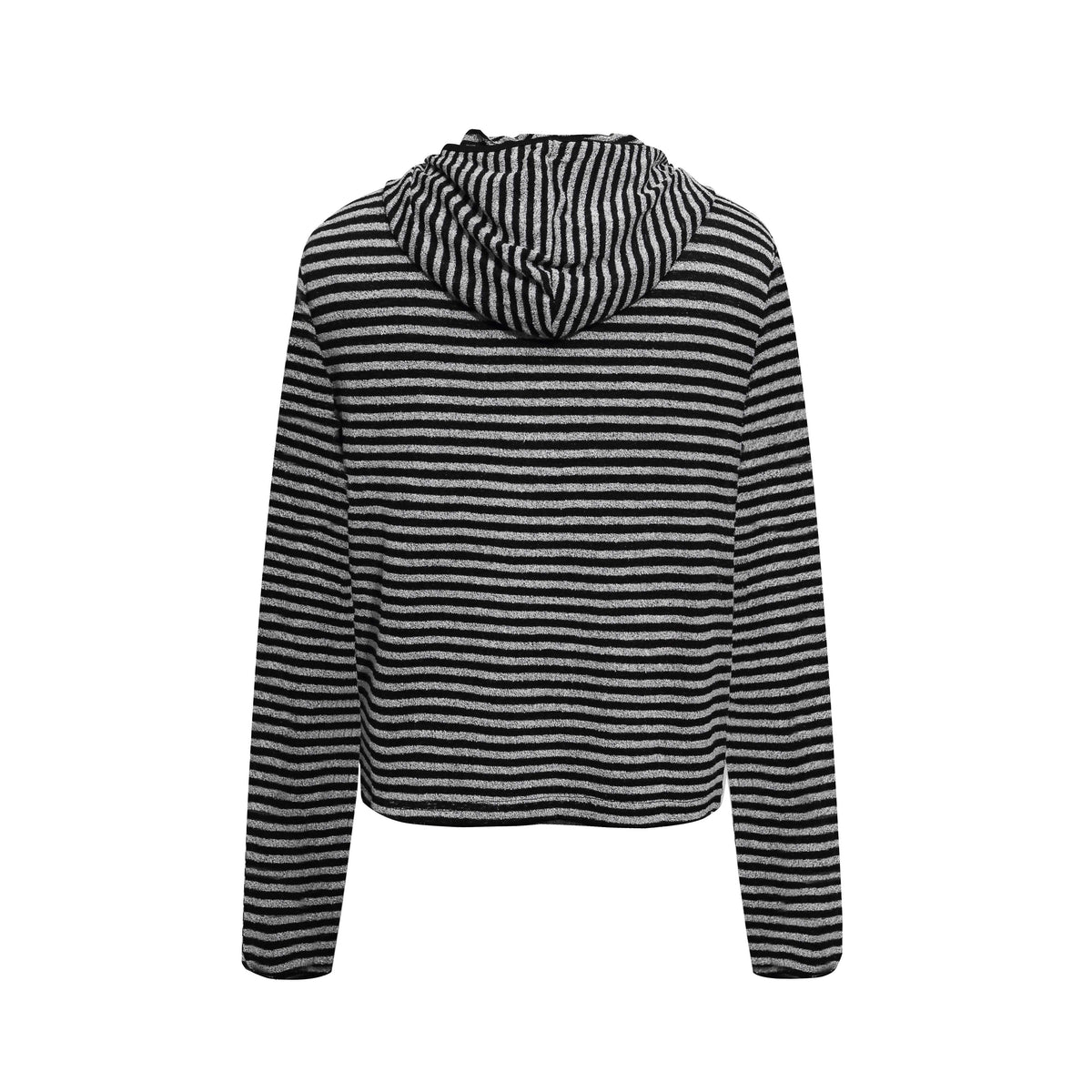 Madxmarx Striped Crest Zip-Up Hoodie
