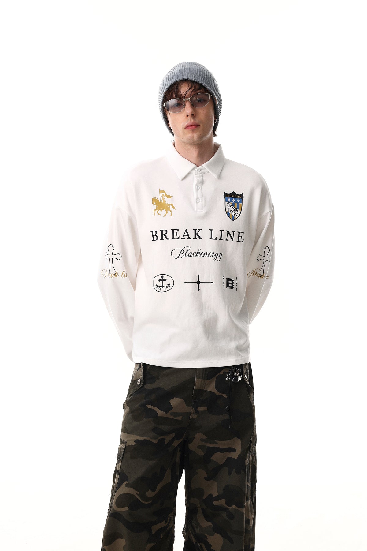 Madxmarx Break Line Graphic Polo