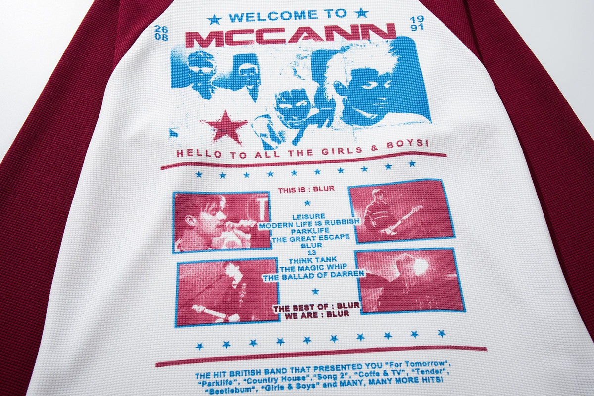 Madxmarx Contrast Raglan Graphic Long Sleeve Tee