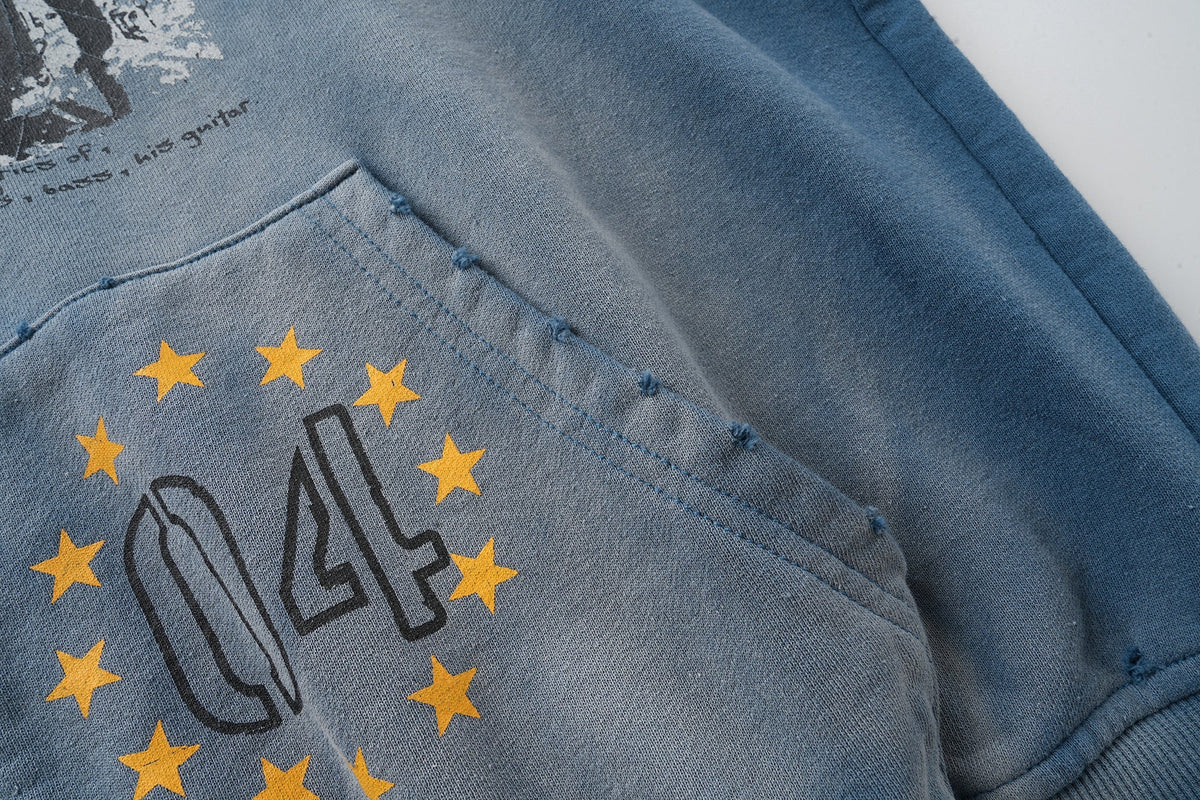 Madxmarx Vintage Graphic Zip-Up Hoodie