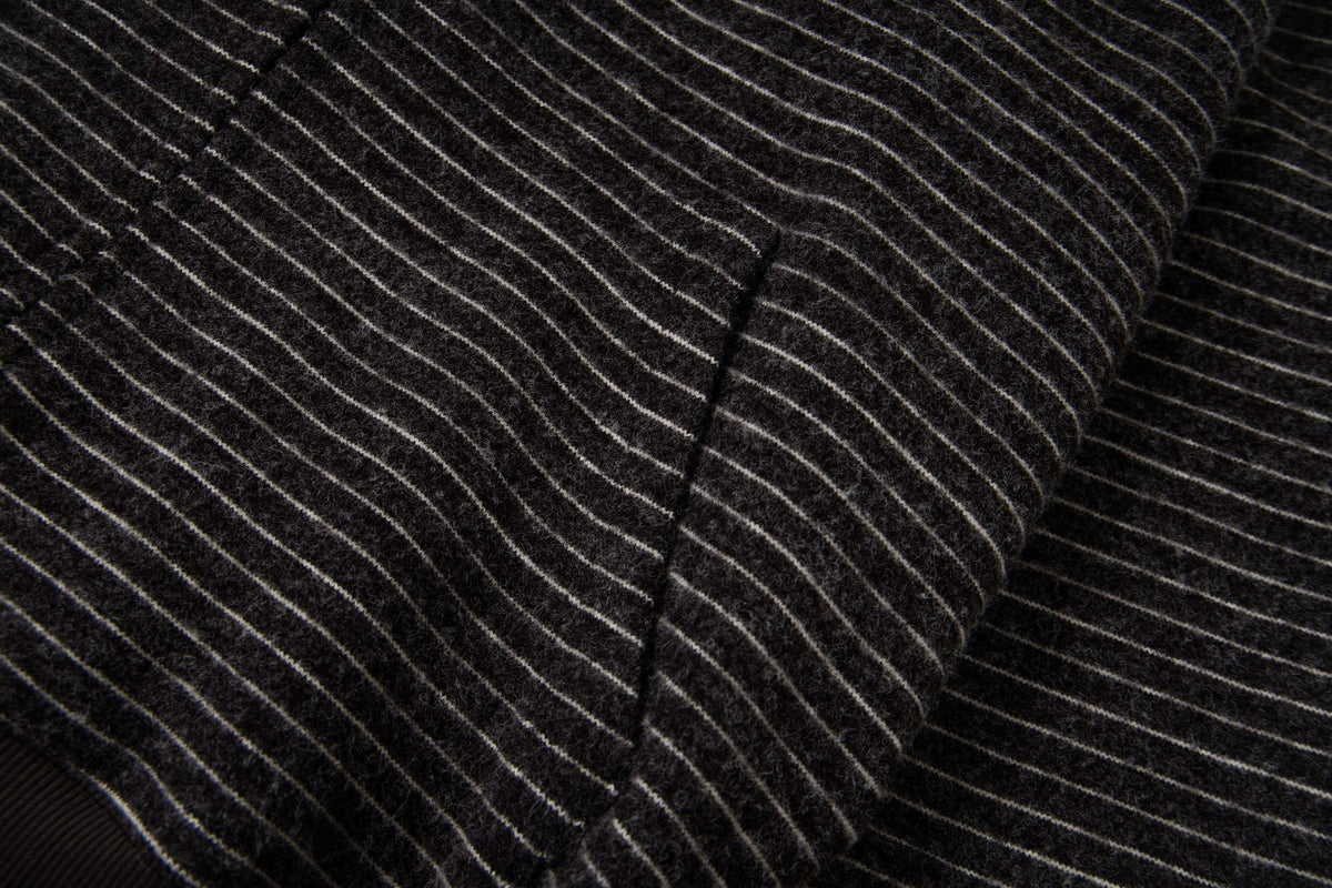 Madxmarx Striped Knit Zip Hoodie