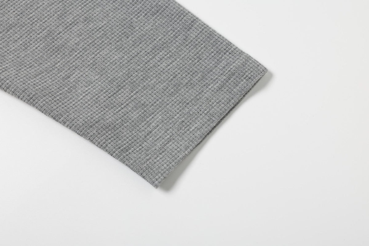 Madxmarx Cross Graphic Waffle Henley Tee