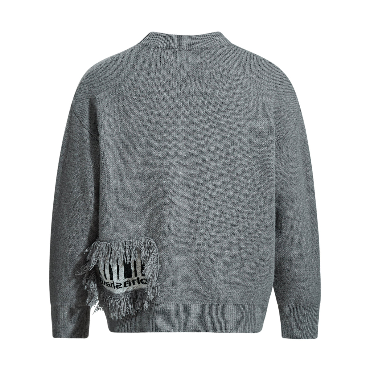 Madxmarx Fringe Patch Knit Sweater