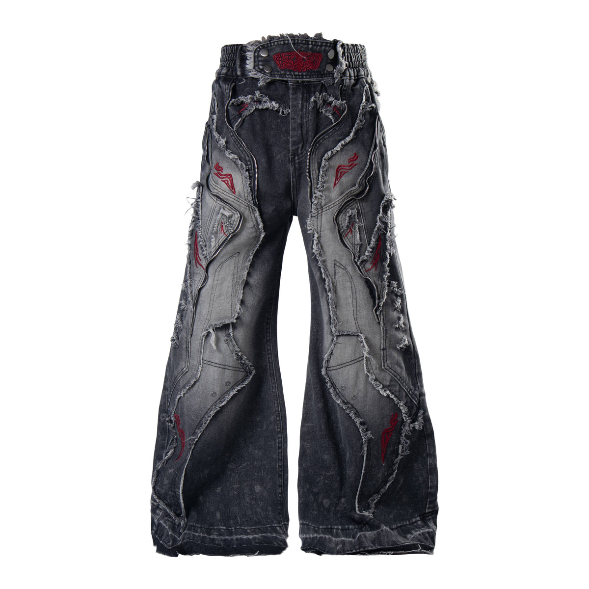 Madxmarx Distressed Panel Baggy Jeans