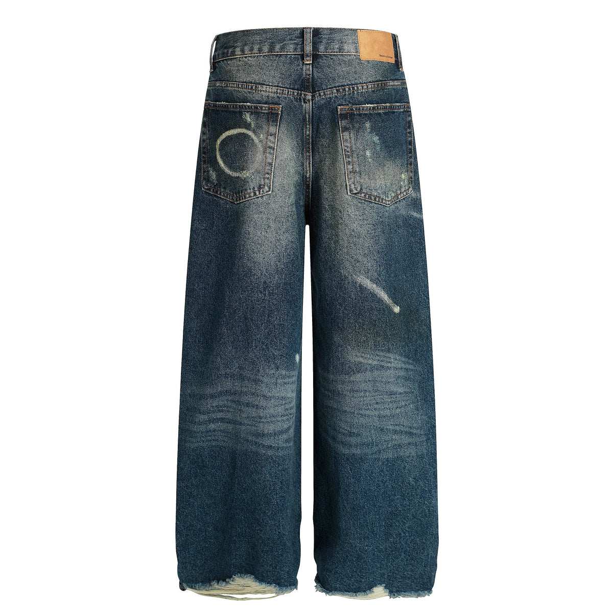 Madxmarx Vintage-Waschung Wide-Leg-Jeans
