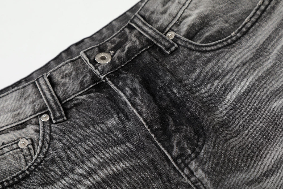 Madxmarx Faded Black Wide-Leg Jeans