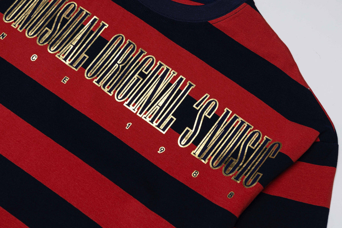 Madxmarx Bold Stripe Graphic Long Sleeve Tee