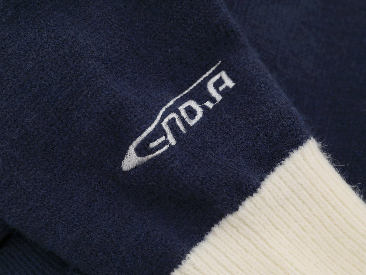 Madxmarx Gather Varsity Knit Zip Jacket