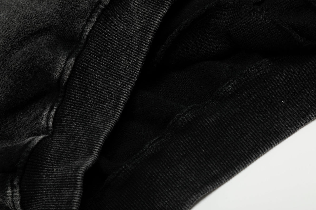 Madxmarx Asymmetric Zip Washed Hoodie Jacket