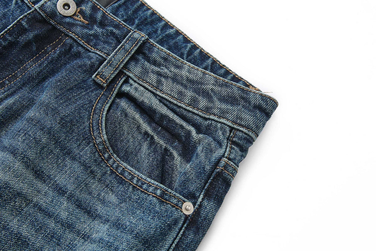 Madxmarx Vintage Washed Wide-Leg Jeans