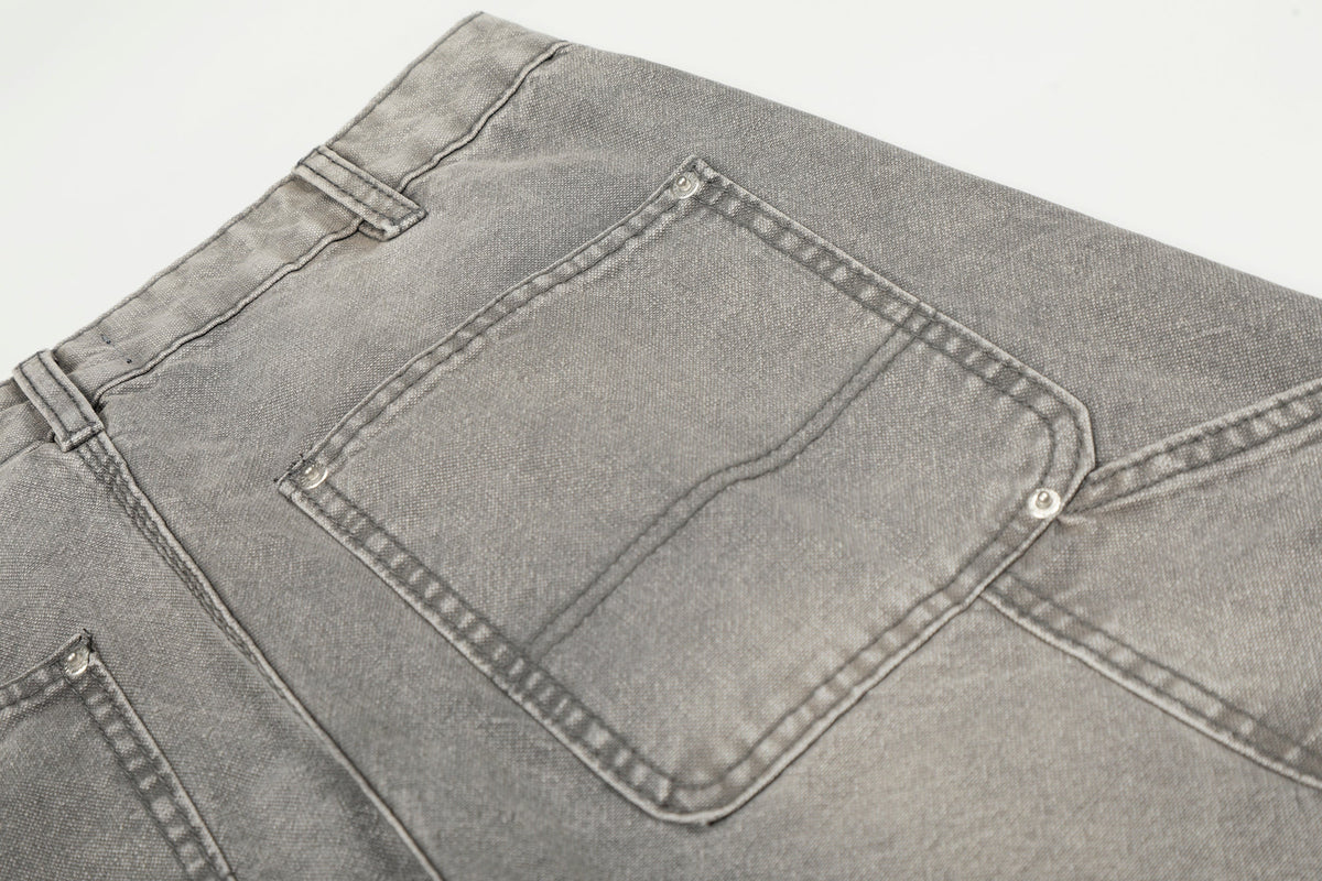 Madxmarx Gewaschene Utility-Jeans im Used-Look