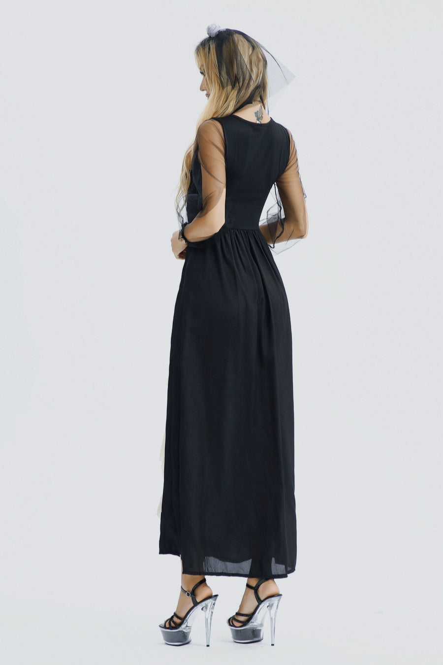 Vestido de novia diabólica gótica de Halloween