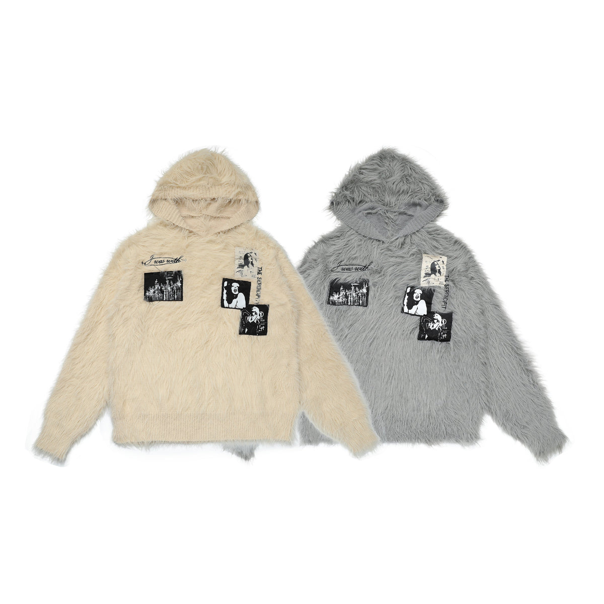 Madxmarx Fuzzy Patch Knit Sweater