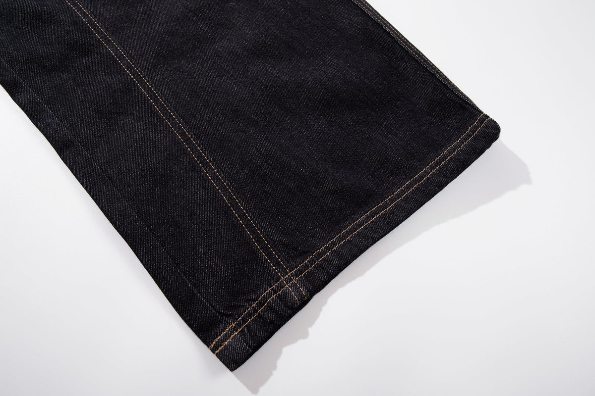 Madxmarx Plaid-Panel Wide-Leg Denim