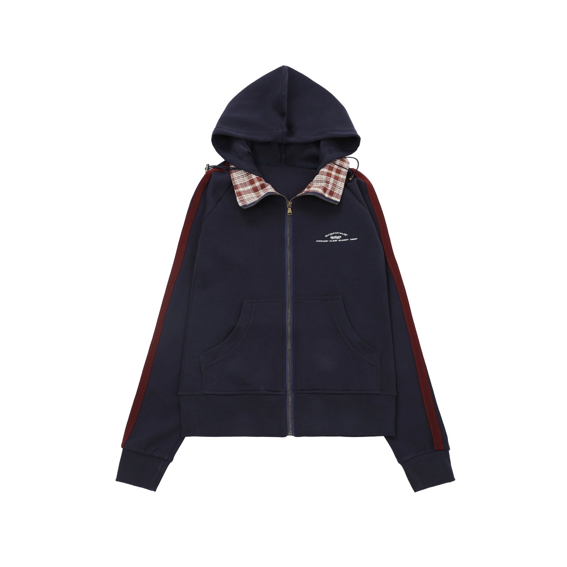 Retro Plaid Hooded Sweatshirt