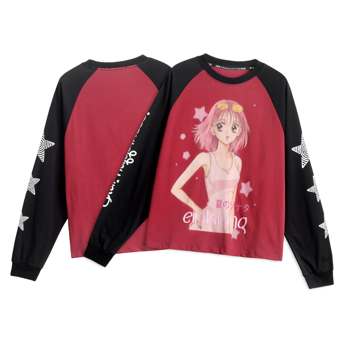 Madxmarx Anime Graphic Raglan Long Sleeve Tee