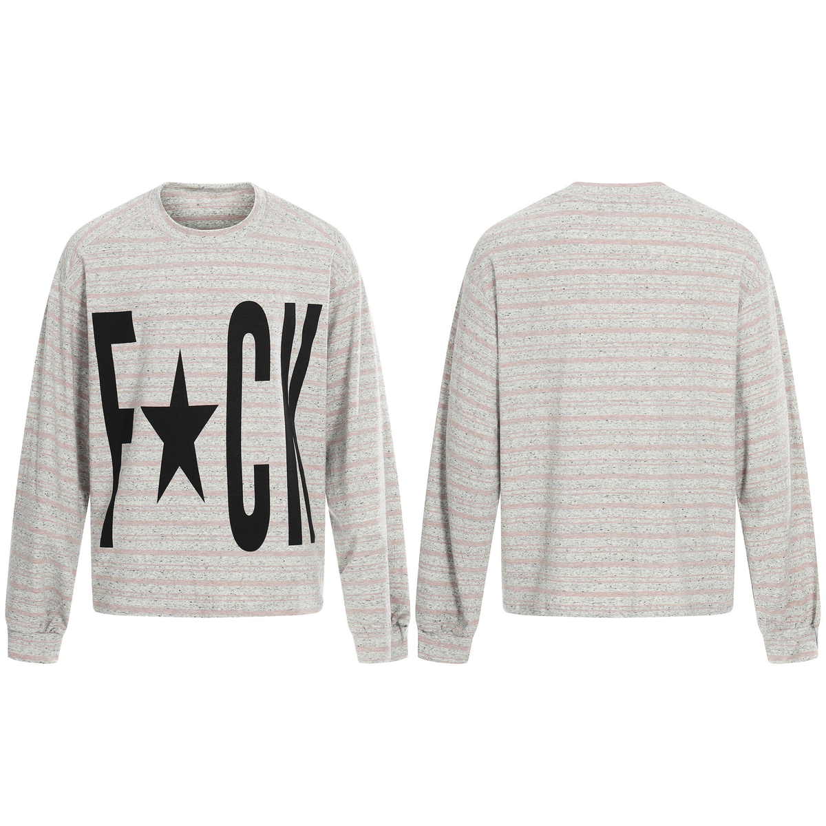 Madxmarx Graphic Striped Long Sleeve Tee