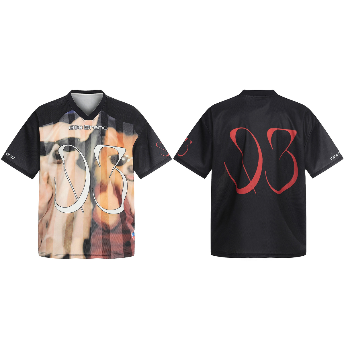 Madxmarx Abstract Portrait Mesh Jersey