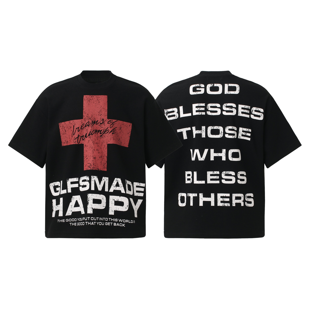 Madxmarx Cross Typography Graphic Tee