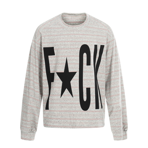 Madxmarx Langarmshirt mit Grafik-Streifenmuster - S / Grau