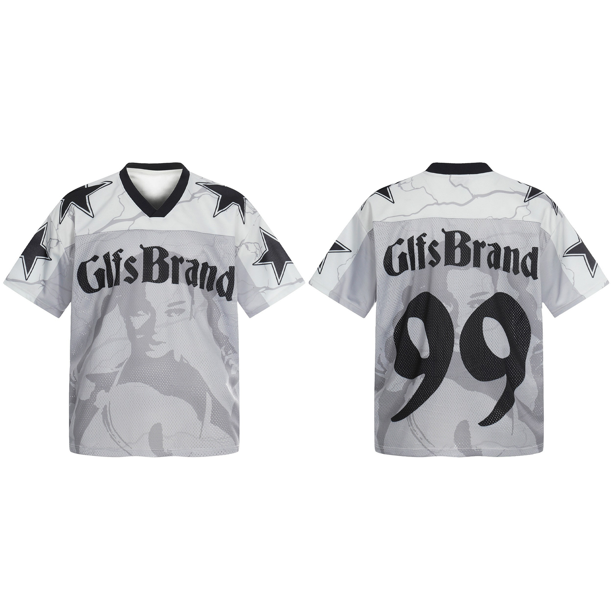 Madxmarx Portrait Graphic Mesh Jersey