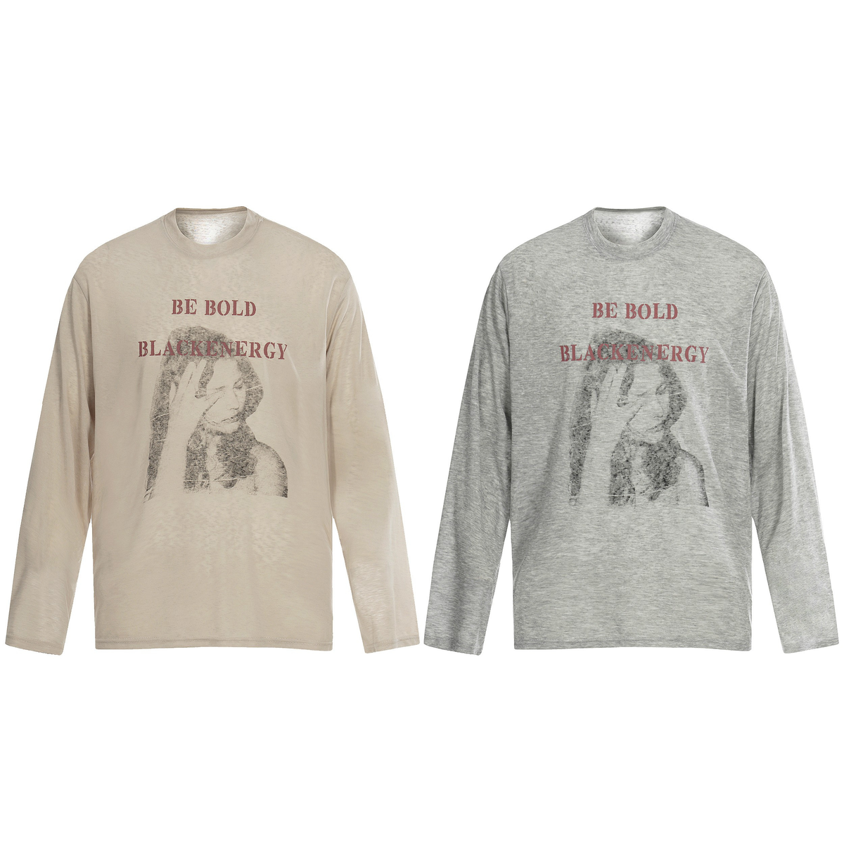 Madxmarx “Be Bold” Portrait Graphic Long Sleeve Tee
