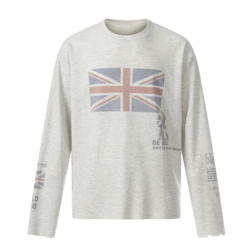 Madxmarx Union Graphic Long Sleeve Tee - S / Grey