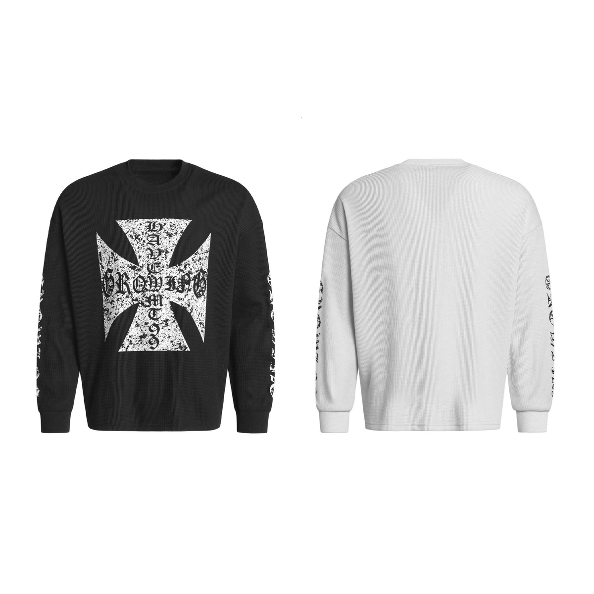 Madxmarx Gothic Cross Knit Sweatshirt