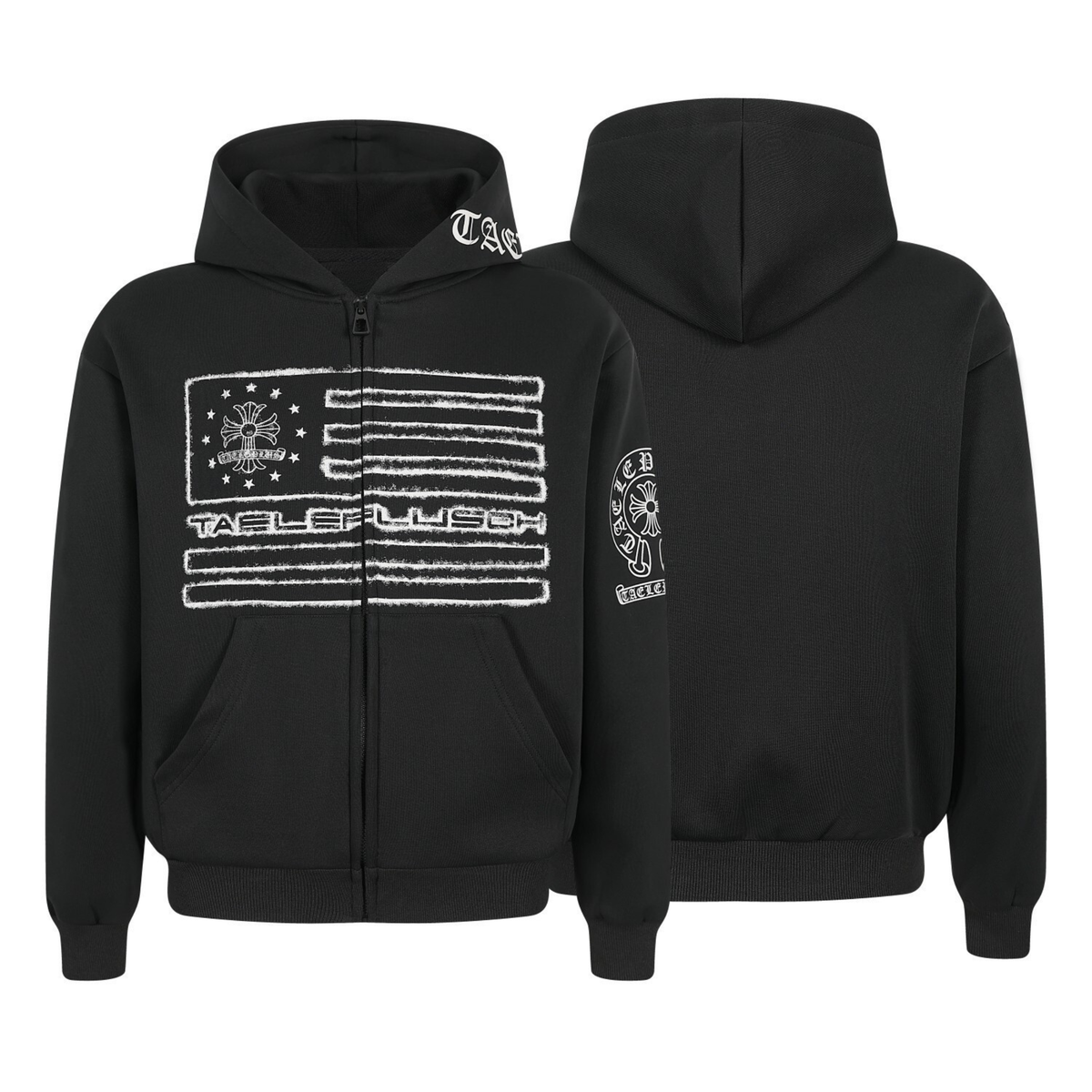 Madxmarx Vintage Flag Zip Hoodie