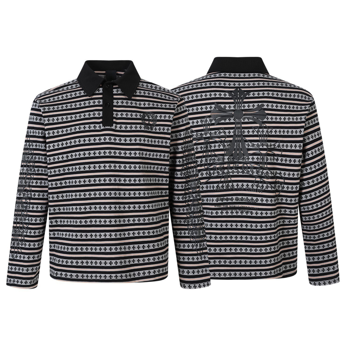 Madxmarx Heritage Stripe Long Sleeve Polo
