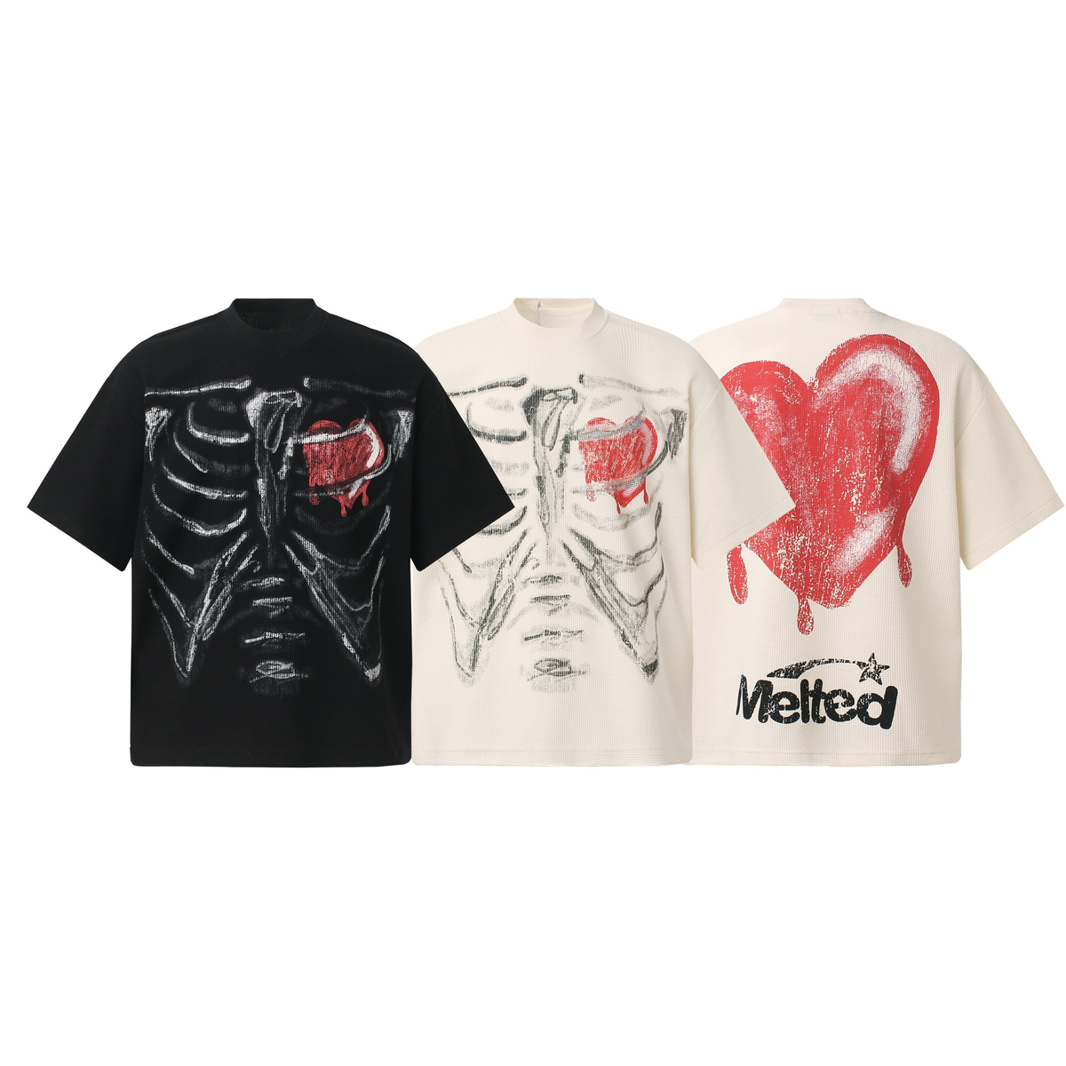 Madxmarx Melted Heart Ribcage Graphic Tee