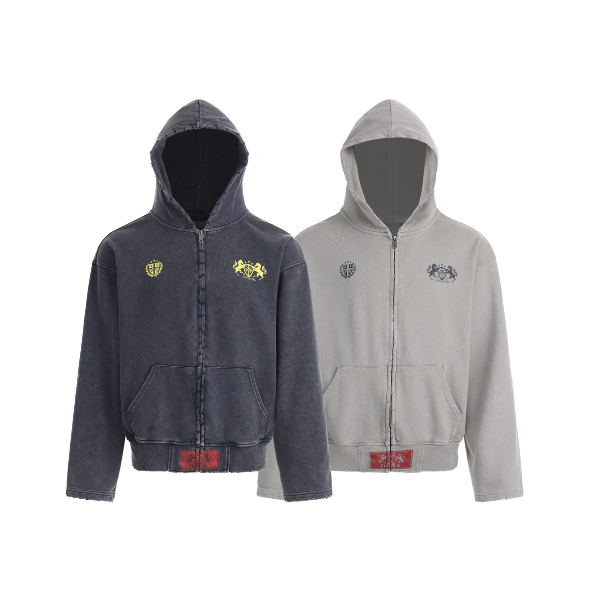 Madxmarx Vintage Crest Zip Hoodie