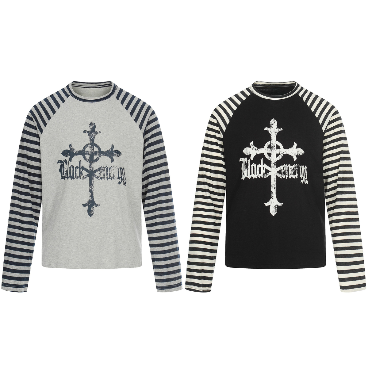 Madxmarx Cross Graphic Raglan Long Sleeve Tee