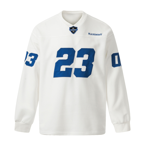 Madxmarx Varsity Graphic Long Sleeve Tee - S / White