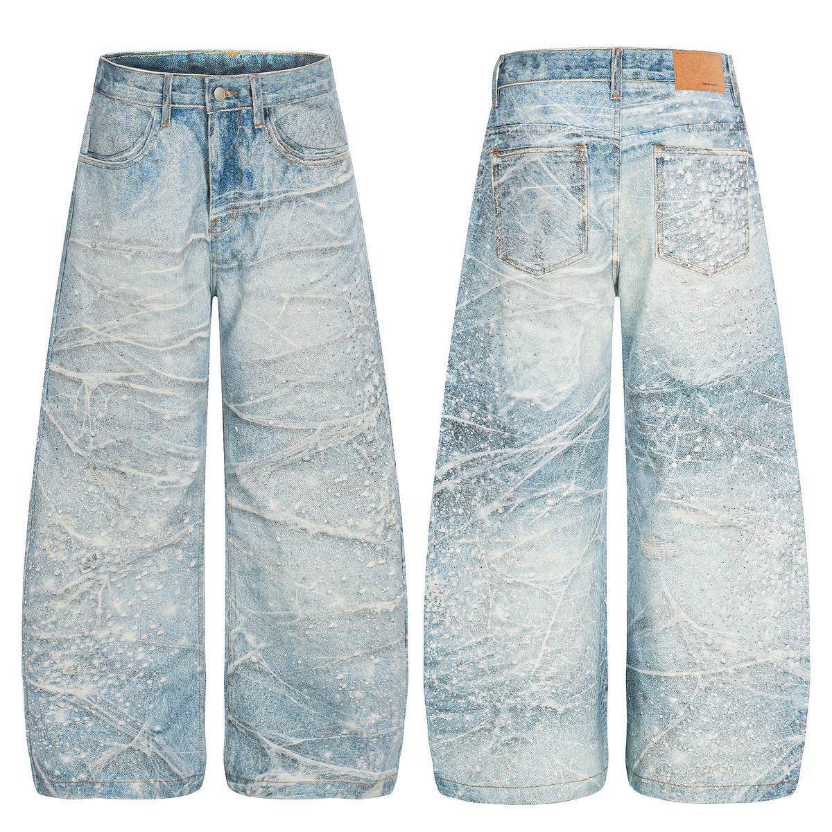 Jeans à jambes larges Ice Web de Madxmarx