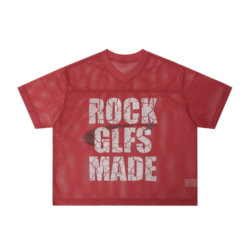 Madxmarx „Rock GLFS Made“ Mesh-Trikot - M / Rot