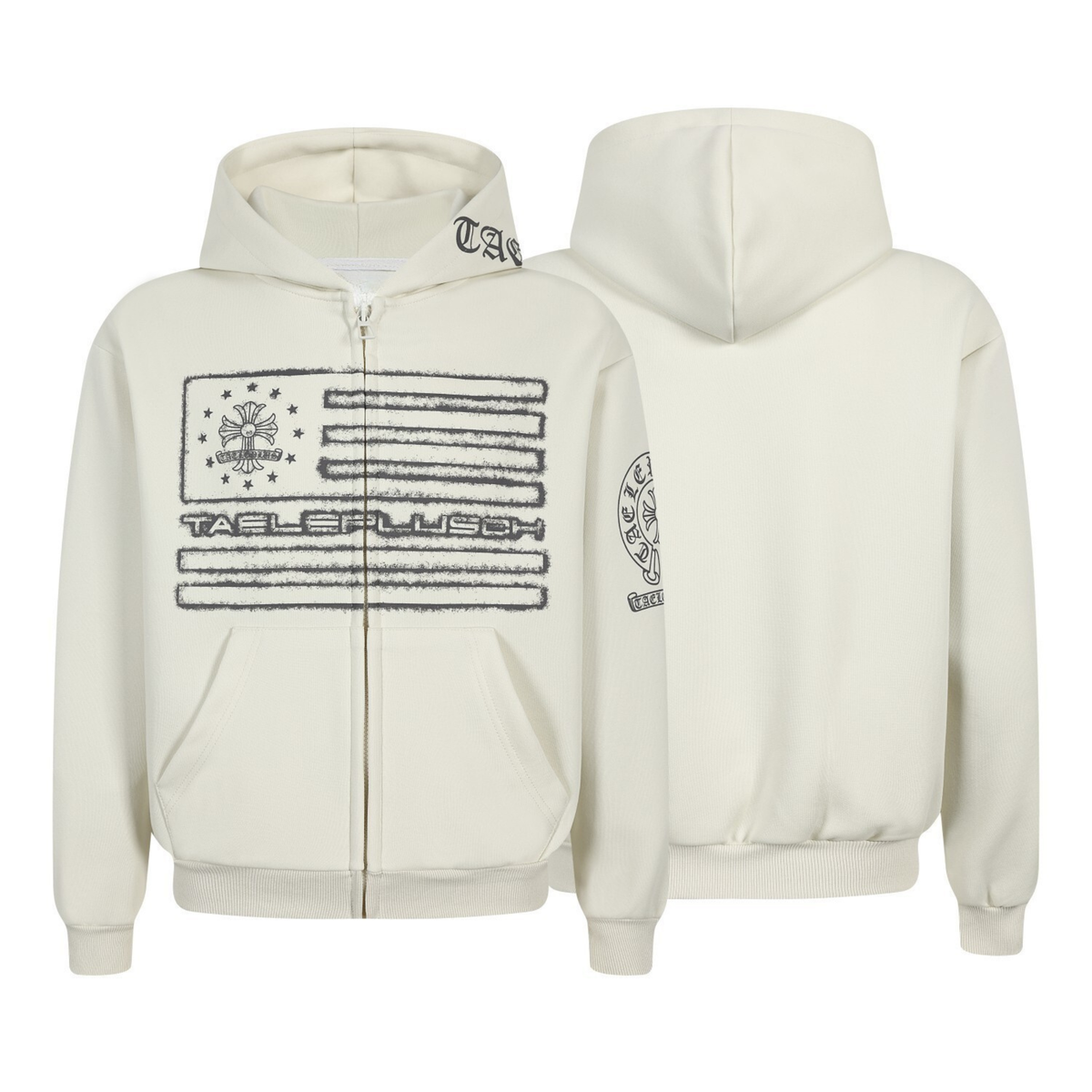 Madxmarx Vintage Flag Zip Hoodie