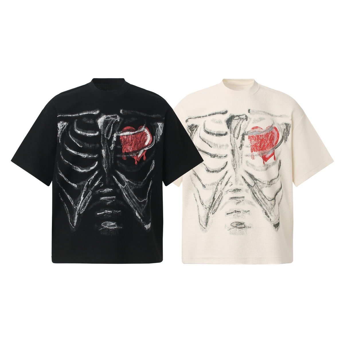 Madxmarx Melted Heart Ribcage Graphic Tee