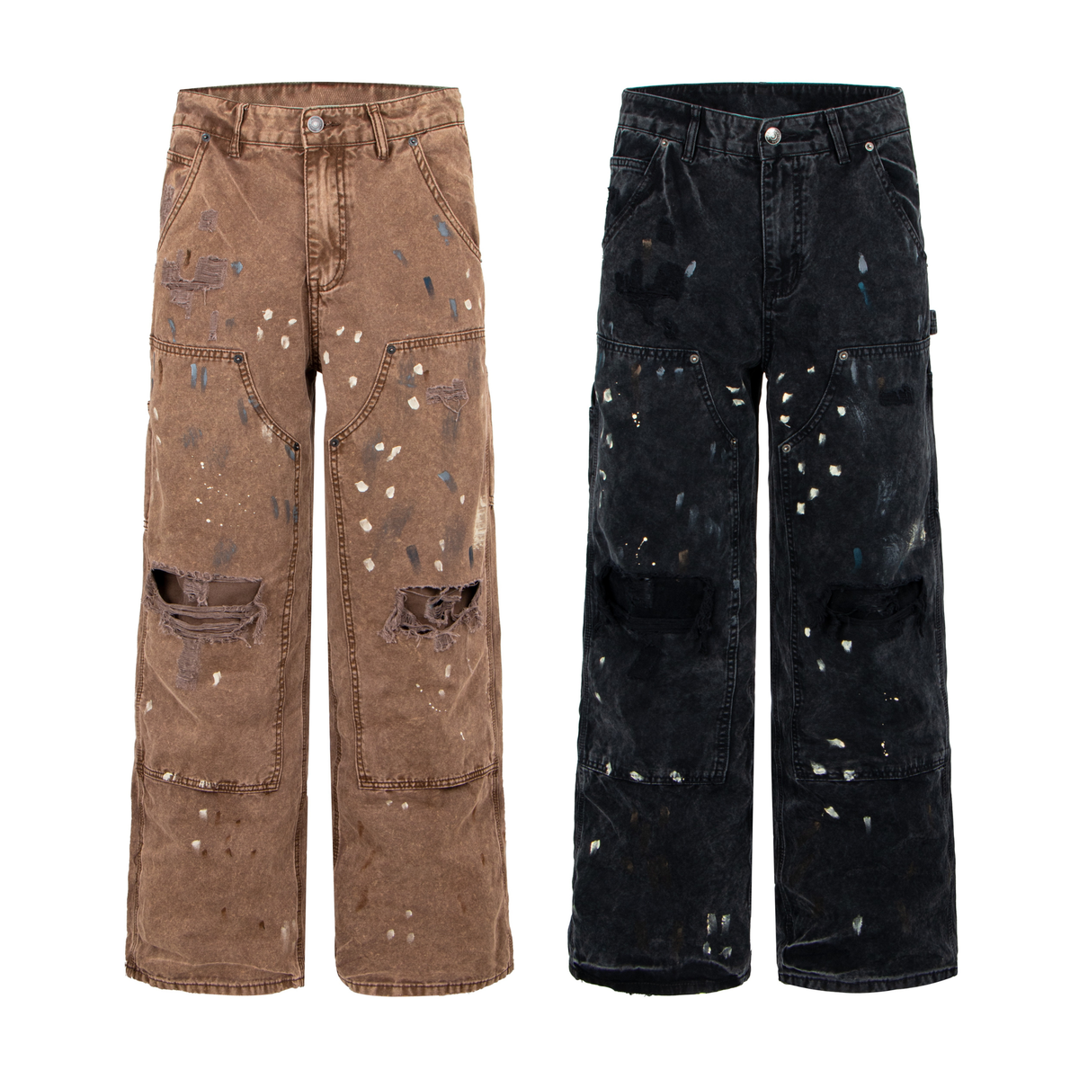 Pantalon de travail en jean vieilli Madxmarx