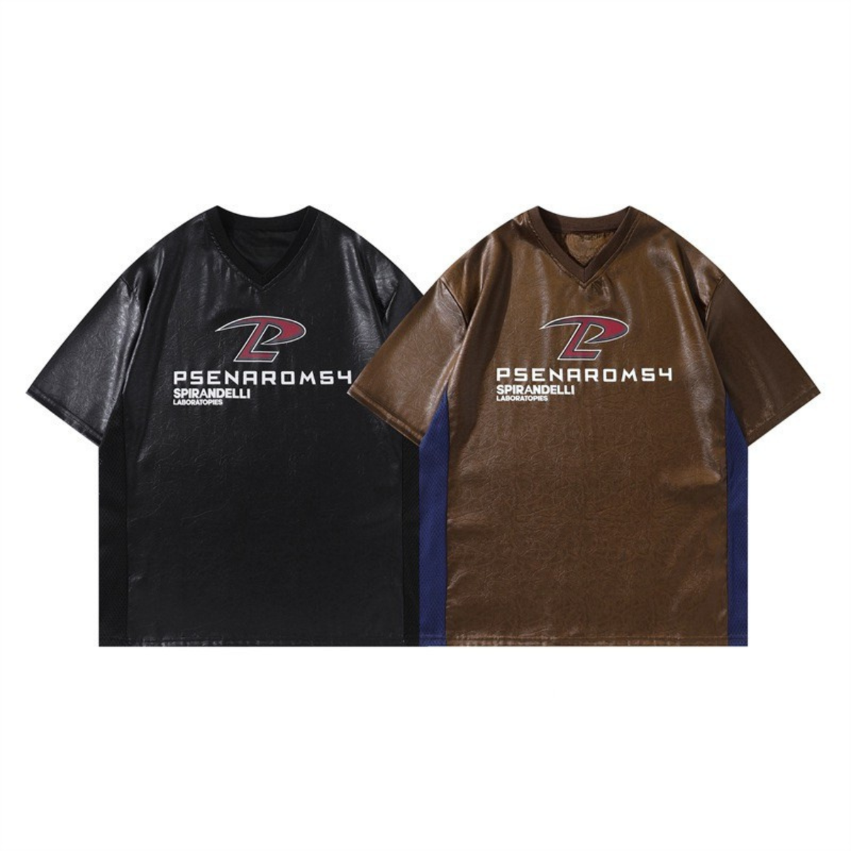 Camiseta de cuello en V Madxmarx PU Racing