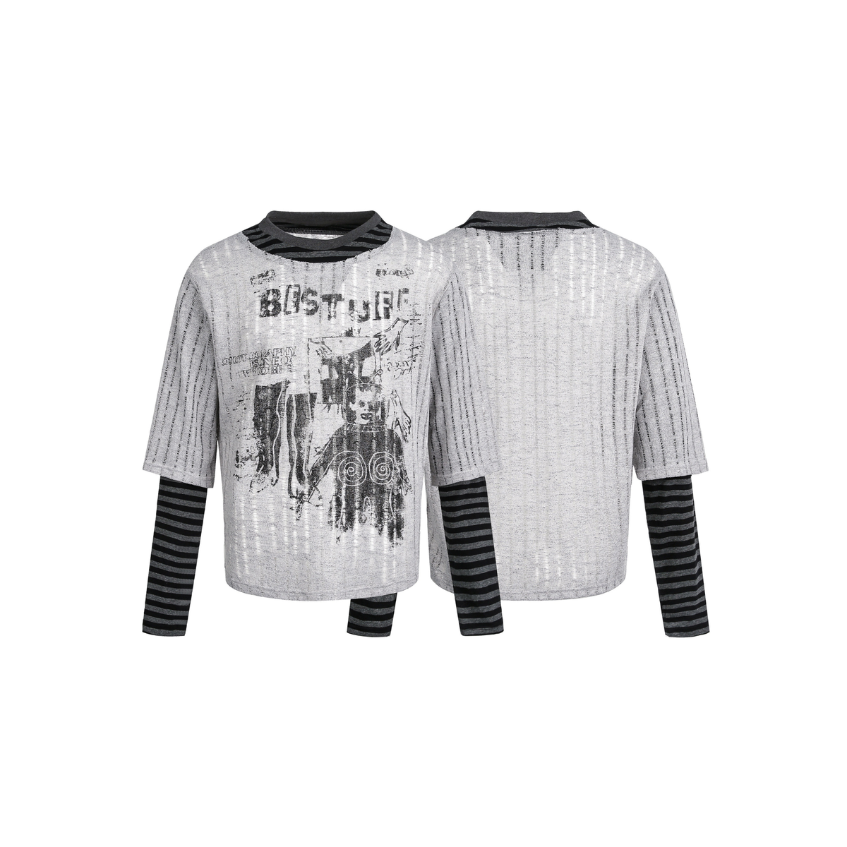 Madxmarx Layered Patchwork Sweater