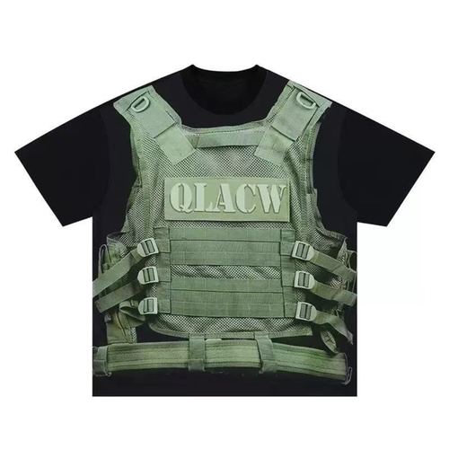 Camiseta Estampada Colete Tático Madxmarx - M / Preto
