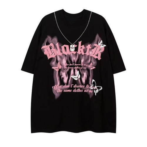 Madxmarx Gothic Butterfly Graphic Tee - S / Black
