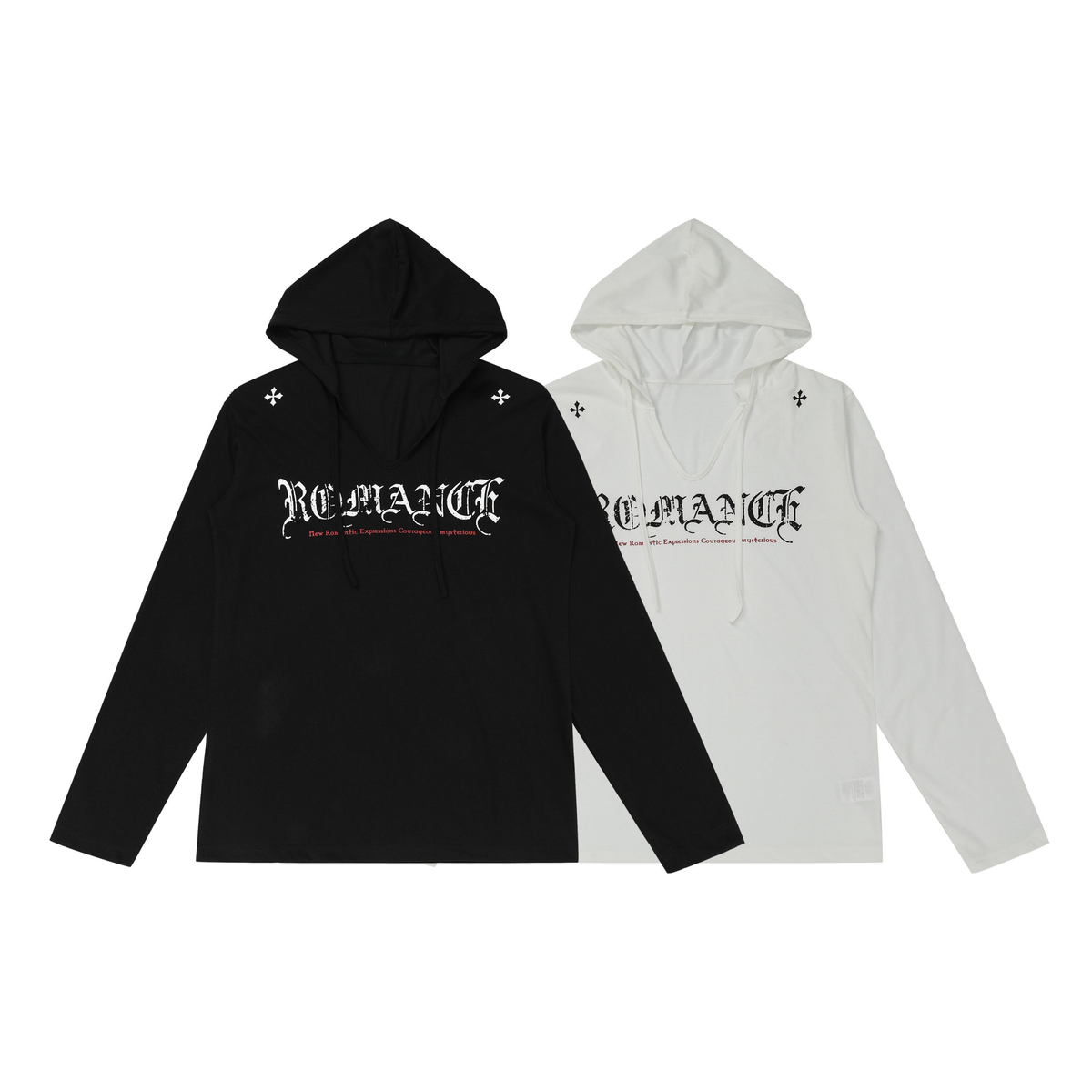 Madxmarx Gothic Logo Hooded Long Sleeve