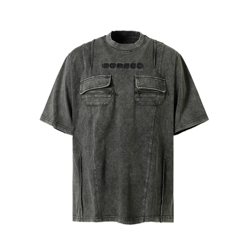 Camiseta Madxmarx com Bolso Utilitário Estonada - M / Cinza