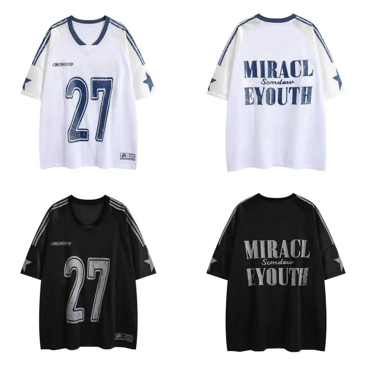 Madxmarx Split Mesh Sports Graphic Tee
